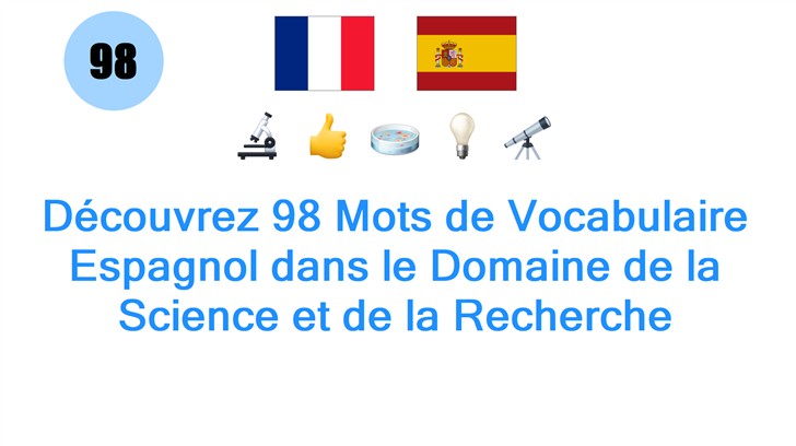 Découvrez 98 Mots de Vocabulaire Espagnol dans le Domaine de la Science et de la Recherche